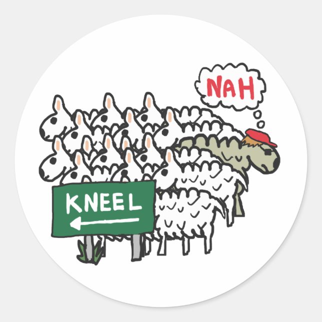 Anti-Kneeling Runder Aufkleber (Vorderseite)