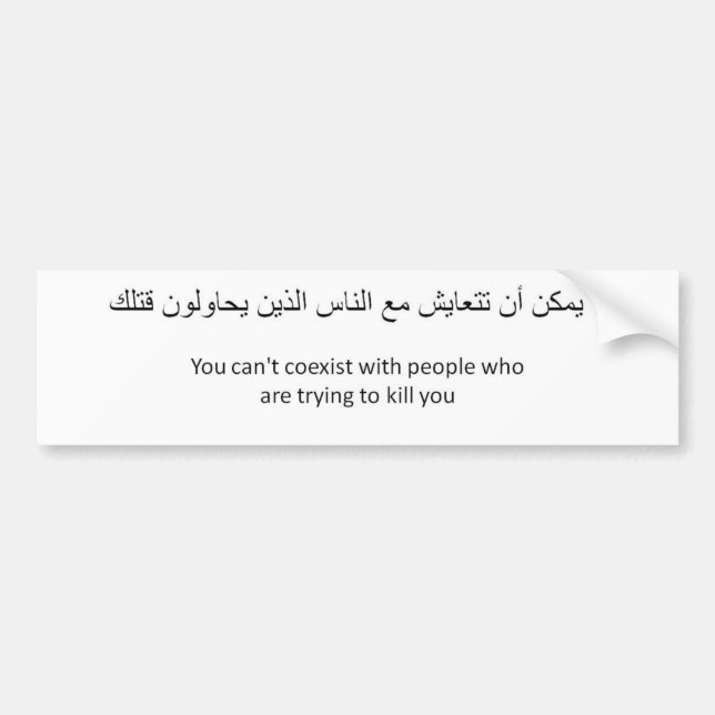 Anti-Koexistieren Sie Autoaufkleber (Vorne)