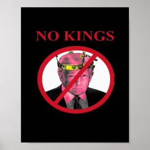 Anti-Kreativ-Grafikstil ohne Könige Poster