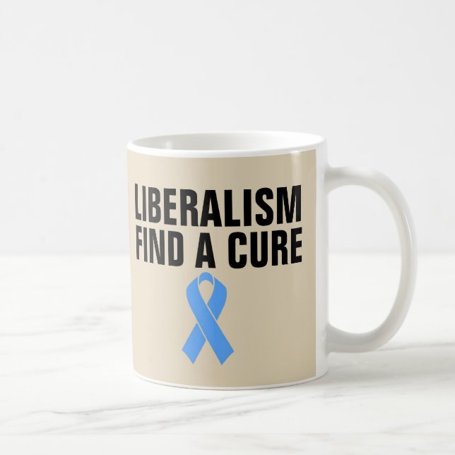 ANTI-LIBERAL, LIBERALISMUS FINDEN EINE KURZE KAFFE KAFFEETASSE (Rechts)