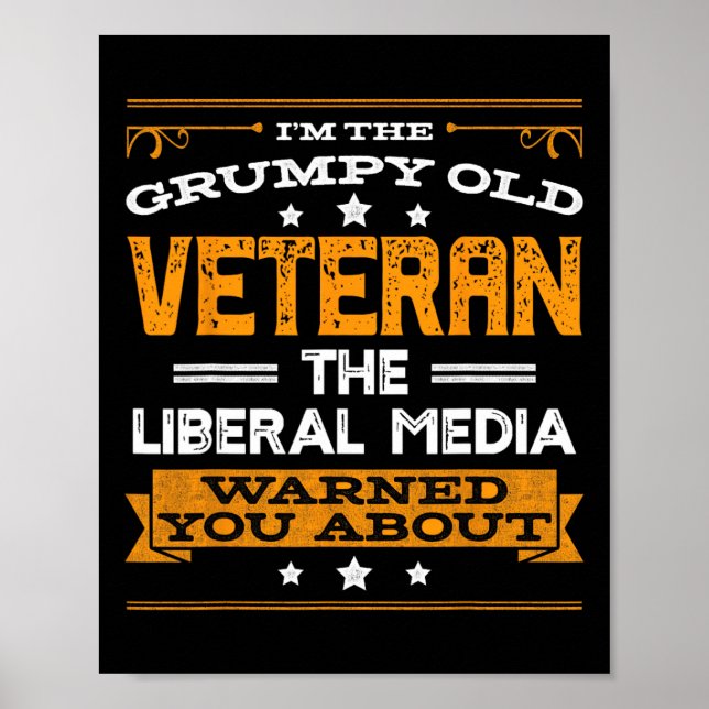 Anti Liberal Republican Conservative Grumpy Old Ma Poster (Vorne)