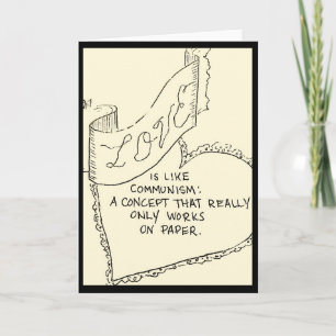 Anti-Liebe-Karte Feiertagskarte