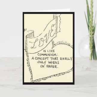 Anti-Liebe-Karte Feiertagskarte