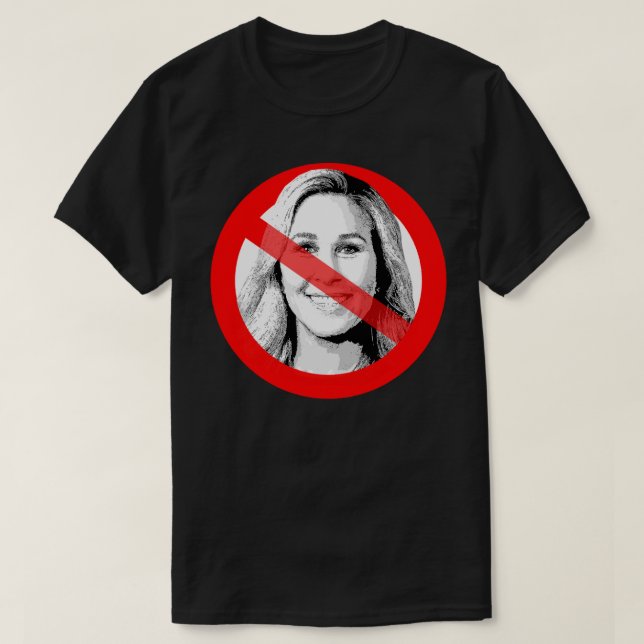 Anti Marjorie Taylor Greene überquerte das Gesicht T-Shirt (Design vorne)