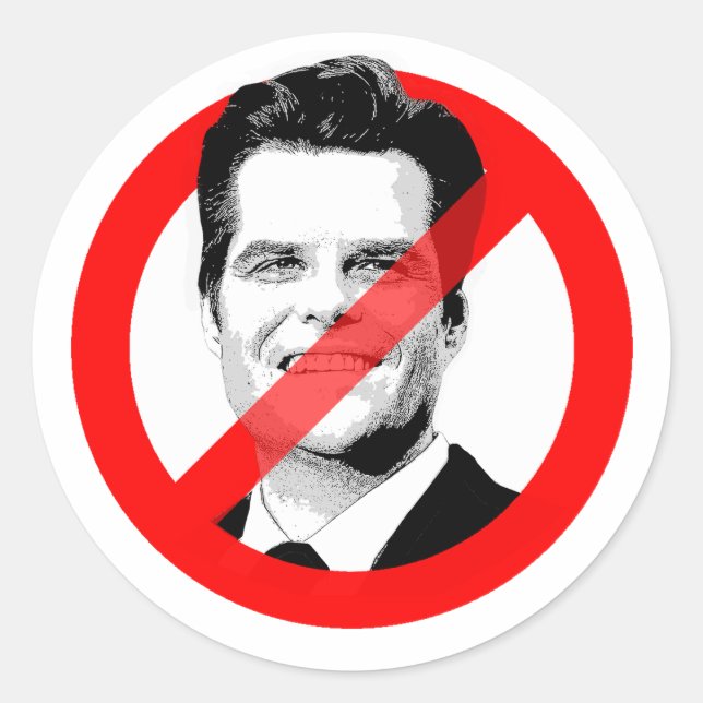 Anti Matt Gaetz Runder Aufkleber (Vorderseite)