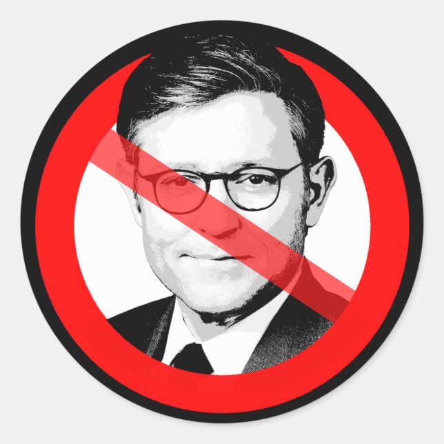 Anti Mike Johnson Aufkleber (Vorderseite)