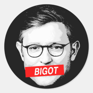 Anti-Mike-Johnson-Bigot-Sticker Runder Aufkleber