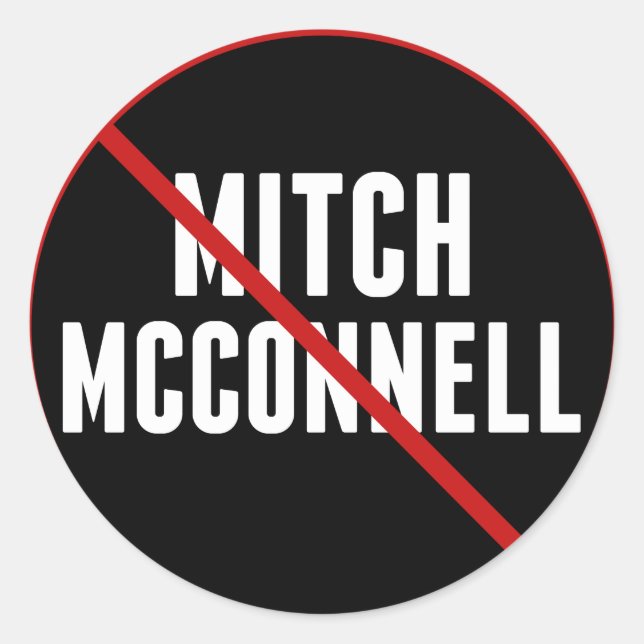Anti Mitch McConnell Runder Aufkleber (Vorderseite)