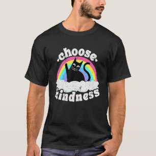 Anti-Mobbing-Regenbogen-Frieden-Liebe-Hippie-Katze T-Shirt