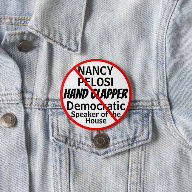 Anti-Nancy Pelosi Handscharnierventil-Spaß Button (Beispiel)