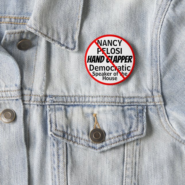 Anti-Nancy Pelosi Handscharnierventil-Spaß Button (Beispiel)