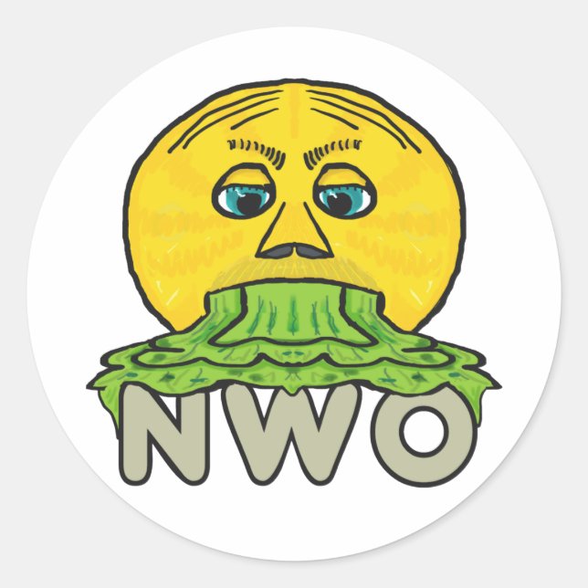 Anti-New-World-Ordnung Runder Aufkleber (Vorderseite)