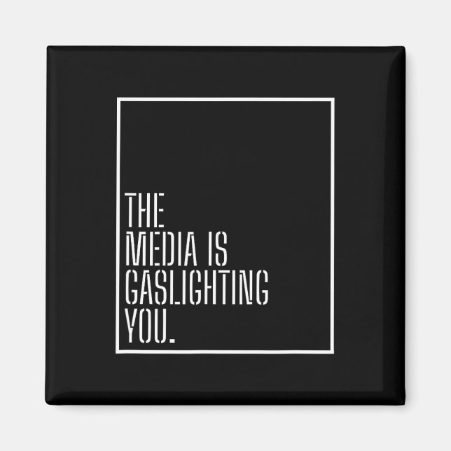 Anti News Media Manipulation Gaslight Politische G Magnet (Vorne)