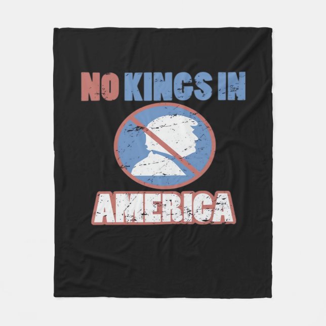 Anti- No Kings In America Classic Fleecedecke (Vorderseite)
