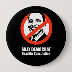 Anti-Obama - alberner Demokrat, las die Button