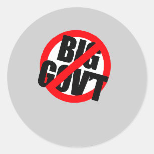 Anti-Obama - Anti-Big Government Runder Aufkleber