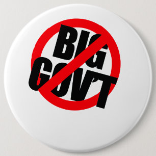 Anti-Obama - Antigroße Regierung Button
