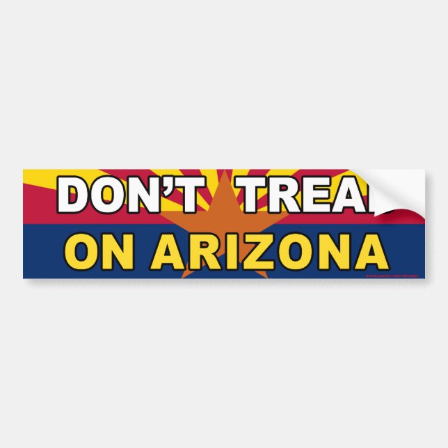 Anti-Obama-Aufkleber "Tread on Arizona" Autoaufkleber (Vorne)