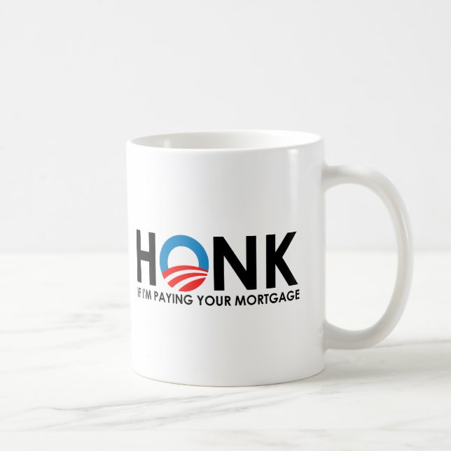 Anti-Obama-Autoaufkleber - Honk wenn das Zahlen Im Kaffeetasse (Rechts)