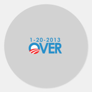 Anti-Obama-Autoaufkleber - in 1-20-2013 Runder Aufkleber