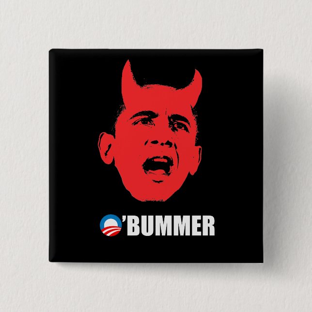 Anti-Obama-Autoaufkleber - Obummer Button (Vorderseite)