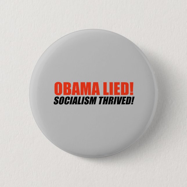 Anti-Obama-Autoaufkleber - Sozialismus kam Button (Vorderseite)