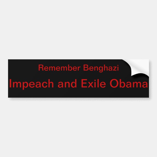 Anti-Obama Banghazi Autoaufkleber (Vorne)