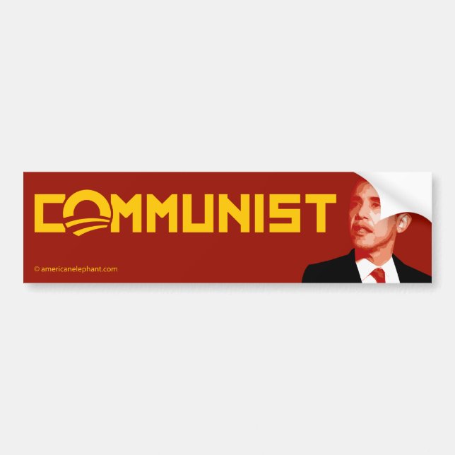 Anti-Obama: Barack Obama Kommunist Autoaufkleber (Vorne)