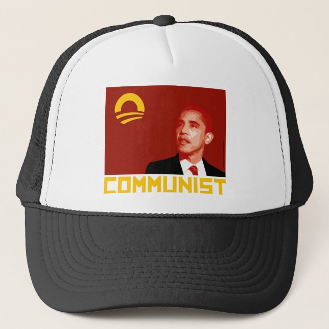 Anti-Obama: Barack Obama Kommunist Truckerkappe (Vorderseite)