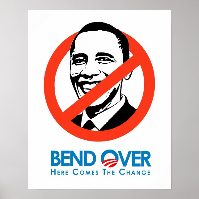 Anti-Obama - Beifall für den Wandel Poster (Vorne)