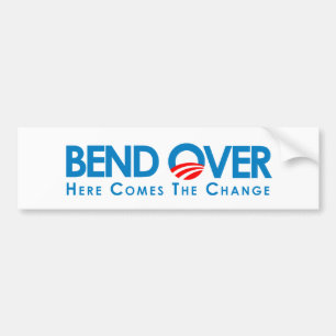 Anti-Obama - Biegung vorbei für Änderung Autoaufkleber