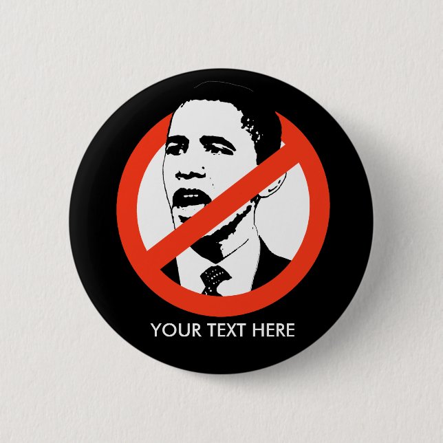 Anti-Obama-Button / Angepasst Button (Vorderseite)