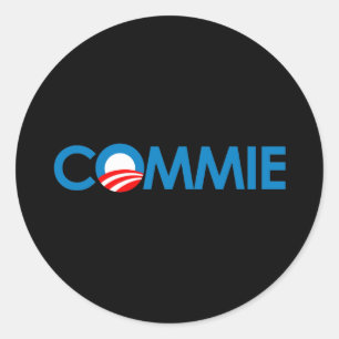 Anti-Obama - Commie Runder Aufkleber