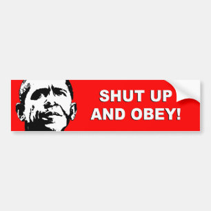 Anti-Obama -, der geschlossen wird und befolgen Autoaufkleber