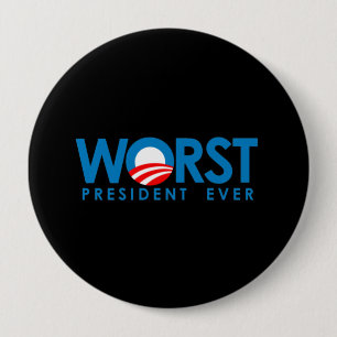 Anti-Obama - Der schlimmste Präsident je Button