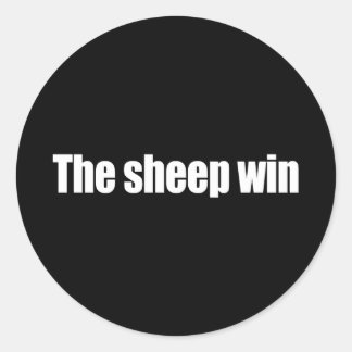 Anti-Obama - die Schafe gewinnen Runder Aufkleber