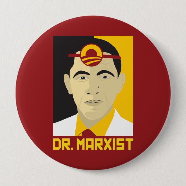 Anti-Obama: Doktor Marxist Button (Vorderseite)