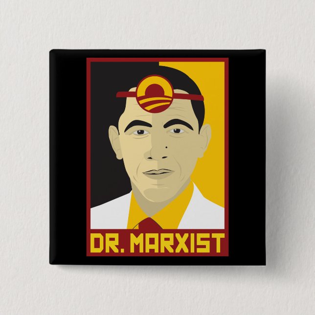 Anti-Obama: Doktor Marxist Button (Vorderseite)