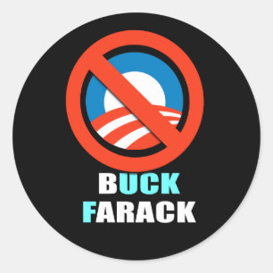 Anti-Obama - Dollar farack Runder Aufkleber