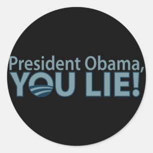 Anti Obama, du Lie! Runder Aufkleber