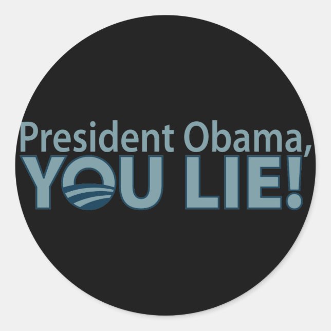 Anti Obama, du Lie! Runder Aufkleber (Vorderseite)