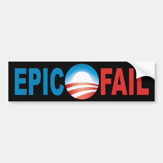 Anti-Obama-Epos versagen Autoaufkleber (Vorne)