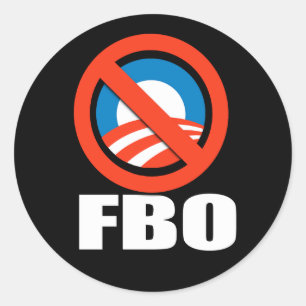 Anti-Obama - fbo Runder Aufkleber