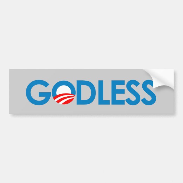Anti-Obama - GOTTLOS Autoaufkleber (Vorne)
