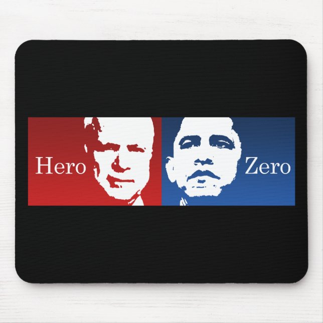 Anti-Obama - Held gegen null Mousepad (Vorne)