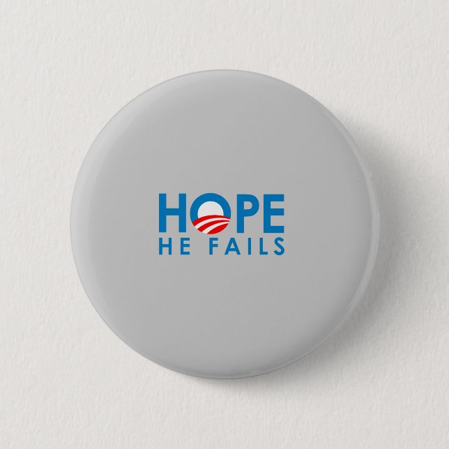 Anti-Obama - Hoffnung, die er versagt Button (Vorderseite)