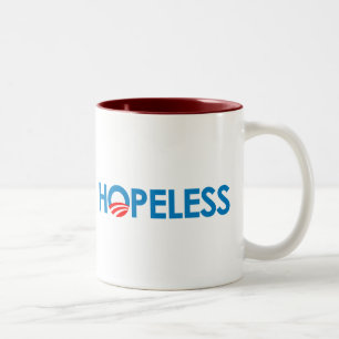 Anti-Obama - HOFFNUNGSLOS Zweifarbige Tasse