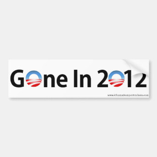 Anti-Obama "im Jahre 2012 gegangen " Autoaufkleber