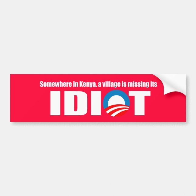 Anti-Obama - irgendwo in Kenia ist ein Dorf missi Autoaufkleber (Vorne)