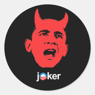 Anti Obama - Joker Runder Aufkleber